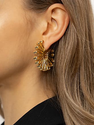 ORECCHINI CERCHI ORO ARGENTO donna eleganti dorati boucles earrings ohrringe 800 