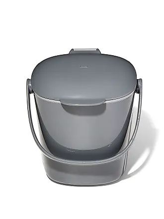  OXO Good Grips Double Wall Ice Bucket with Tongs and Garnish  Tray,Gray, 7.37L x 8.5W x 7.5H: Home & Kitchen