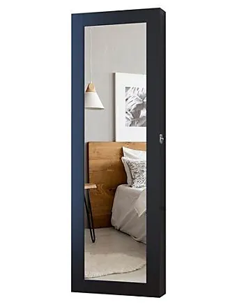 Homcom - Miroir rectangulaire mural 91,4 x 61 cm cadre en aluminium style  minimaliste décoration noir