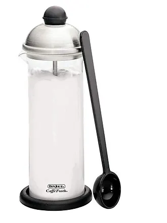 BonJour Chef's Tools Plastic Salad Dressing Carafe and Handheld Mixer,  12-Ounce, Salad Chef, White/Clear