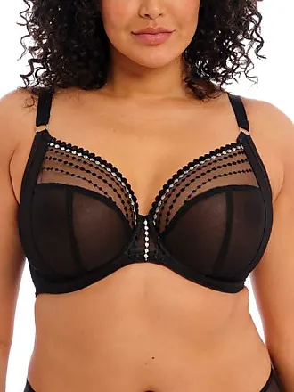 Elomi Lucie Full Figure Underwire Plunge Bra in Black