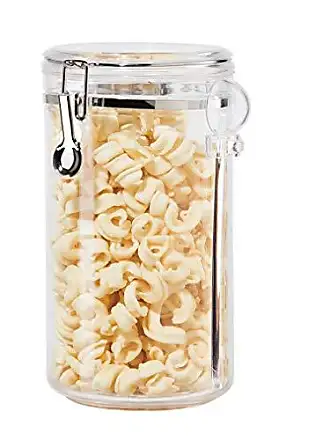 OGGI Jumbo Clear Canister with Clamp Lid, 150 oz - Airtight Food Storage  Container, for Kitchen & Pantry Storage of Bulk, Dry Foods Including Pasta