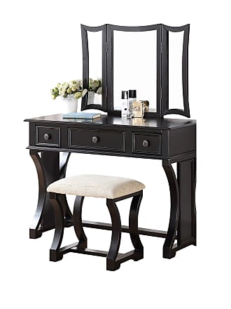 Poundex Tables Browse 10 Items Now At, Bobkona F4079 St Croix Collection Vanity Set With Stool