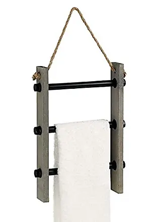 MyGift 20-inch Industrial Brass-Tone Metal Pipe Wall Mounted T-Bar Hanging  Clothing Rack