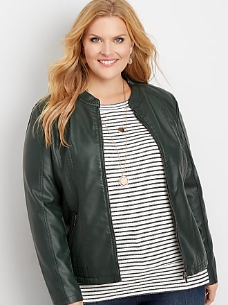 Maurices Womens Plus Size Faux Leather Pintuck Jacket