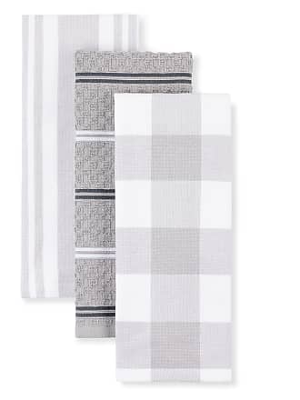 KitchenAid Gingham Cotton Matte Grey Oven Mitt Set (2-Pack