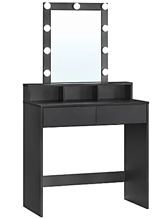 Coiffeuse design - miroir LED intégré - 2 tiroirs + 1 organisateur - t 
