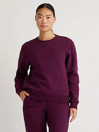 Quince Women's Fisherman Crew Sweater In Eggplant