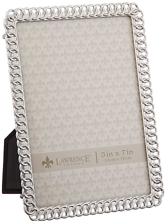 Carved Outer Edge Lawrence Frames 5 by 7-Inch Antique Silver Picture Frame