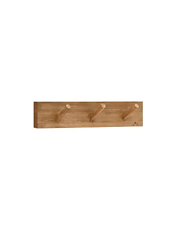 Colgador de pared de madera maciza en tono natural de 61x9,5cm