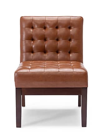 Christopher Knight Home Uintah Accent Chair, Cognac + Dark Espresso