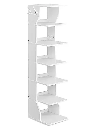 TXT&BAZ 27-Pairs Portable Boot Rack Double Row Shoe Rack Covered with  Nonwoven Fabric(7-Tiers Black)