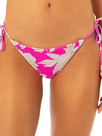 Maaji Coral Salmon Flirt Thin Side Bikini Bottom - XS / Orange / Cheeky Cut
