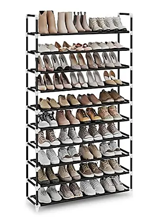 6 Tier Shoe Rack Organizer with Cover, Slim Shoe Storage Cabinet, Narrow Shoe  Shelf for Closet, Entryway, Black