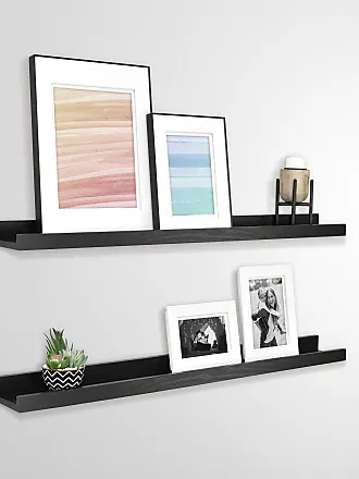 Soho Floating Shelf 24, Black Woodgrain - Athenee Home