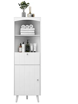 Merax, White Tall Storage Cabinet with Drawers and Doors, Adjustable  Shelves, Wide Bathroom Organizer for Bedroom, Living Room or Kitchen