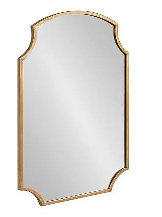 Round Accent Wall Mirror with Scalloped Design and Beveled Edges, Silver