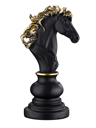 Study 14.5 Tall Decorative Resin Sculpture Office Black Queen Large Game Figure Decoration Ornament for Home Navaris Chess Statue Decor Piece 