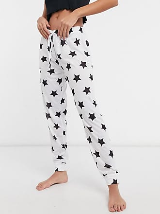 Outrageous Fortune nightwear jogger in black star print-Multi