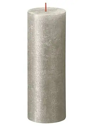 Bougie argent paillette pilier cire - Ø 7 cm : Bougies décoratives
