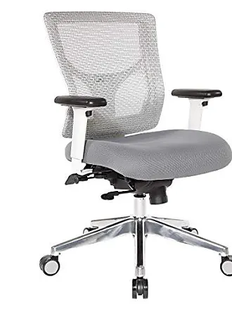 Office Star Ventilated Manager's Office Desk Chair with Breathable Mesh  Seat and Back, Black Base, Grey