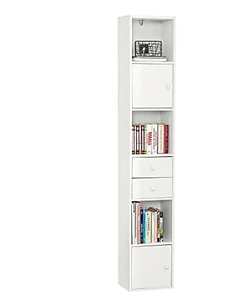 Standregal,mit Korktafel,klappbar,weiß,FRG115-W SoBuy® Bücherregal,Schreibtisch 