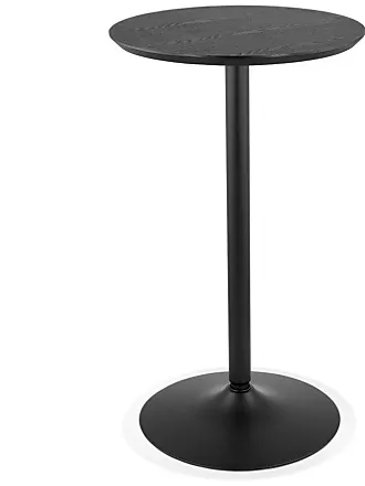 Table haute mange debout bar bistrot noir 110 cm pinède et acier - Noir