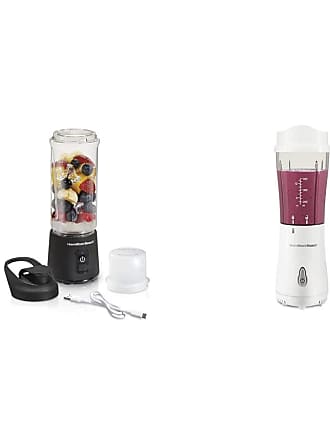 Hamilton Beach Single Serve Personal Smoothie Blender with 14 oz Travel Cup  and Lid, Grey 