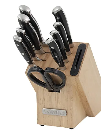  Paris Hilton Reversible Bamboo Cutting Board and Cutlery Set  with Matching High Carbon Stainless Steel Knives, Blade Guards, Sleek Yet  Comfortable Handle Grips, 7-Piece Set Gold, Charcoal Gray: Home & Kitchen