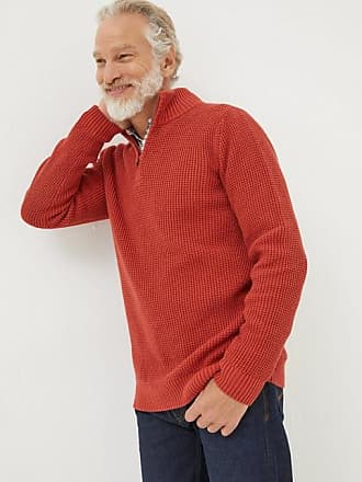 Men's Charles Tyrwhitt Pure Merino Full Zip Through Cardigan - Burgundy Red Size Large Wool