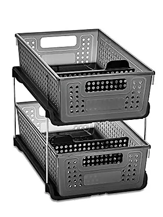 Mini Two-Tier Organizer with Dividers Frost/Gray - Madesmart