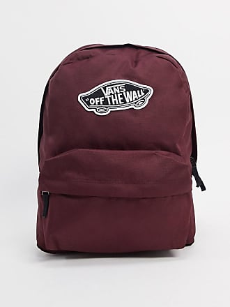 vans realm racing red & checkerboard flame backpack