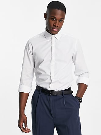 Prada Leder Popeline-Hemd mit Stretchanteil in Weiß für Herren Herren Bekleidung Hemden Business Hemden 