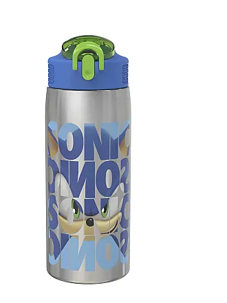 Zak Designs Sonic the Hedgehog Kids Water Bottle For School or Travel, 16oz  2-Pack