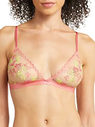 Mid Pink Floral Embroidered Push Up Corset Bra | New Look