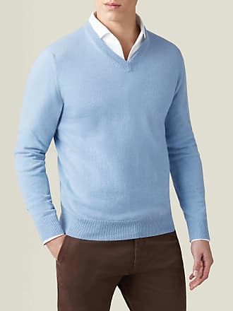Herren Bekleidung Pullover und Strickware V-Ausschnitt Pullover Ermenegildo Zegna Kaschmir Pullover in Blau für Herren 