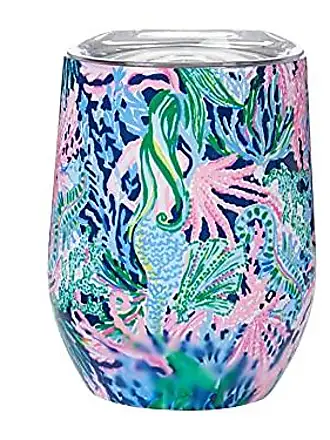 Lilly Pulitzer Stainless Steel Champagne Flute Gold Pattern Play