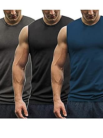 COOFANDY Débardeurs D'entraînement pour Homme Lot de 3 T-Shirt Musculaire à Séchage Rapide pour Entraînement Sport Fitness Bodybuilding T-Shirt sans Manches 