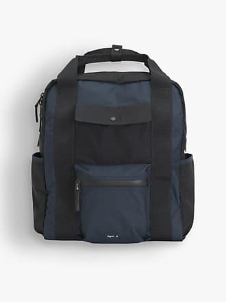 agnès b. black and blue technical nylon backpack