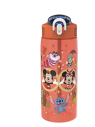 Zak Designs 16oz Riverside Kids Water Bottle with Spout Cover and Built-in Carrying Loop, Made of Durable Plastic, Leak-Proof Water Bottle Design