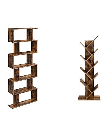 Bookshelf, 6-Tier Bookcase, Tall Display Shelf, Freestanding Storage Shelf,  Room Divider, for Home Office, Living Room, Bedroom