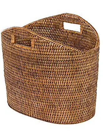 Kouboo La Jolla Rattan Organizing and Shelf Basket, Honey-Brown
