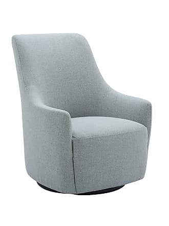 27W Aqua Rivet Slade Contemporary Foam-Padded Living Room Swivel Chair 