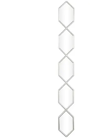 Deco 79 Metal Slim Stacked Chain 5 Layer Wall Mirror with Tear Drop Pattern  and