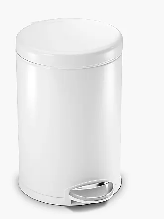 simplehuman® Rectangular Open-Top Metal Trash Can, 2.6 Gallons, 13-1/16H x  6-1/4W x 11-3/10D, Brushed Stainless Steel