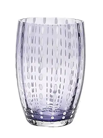 American Atelier Vintage Art Deco 11 oz. Fluted Drinking Glasses Set of 4,  Unique Cups for Weddings, Cocktails or Bar, Ribbed Glass Cup, Clear