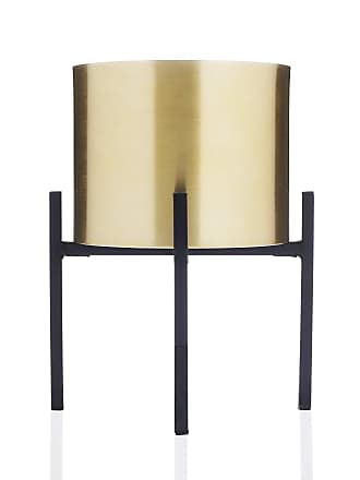Scott Living Luxe Matte Gold Ceramic Candle Holder 8 inch 