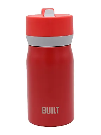 Built Ceramic Water Bottle with Cork Lid, 17-Ounce, Blue Reactive