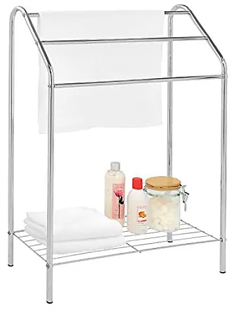 MyGift Silver 2 Shelf Under Sink Bathroom Storage Organizer Rack,  Chrome-Plated