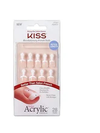  KISS Salon Acrylic, Press-On Nails, Nail glue included, Crush  Hour', French, Petite Size, Squoval Shape, Includes 28 Nails, 2g Glue, 1  Manicure Stick, 1 Mini File : Beauty & Personal Care